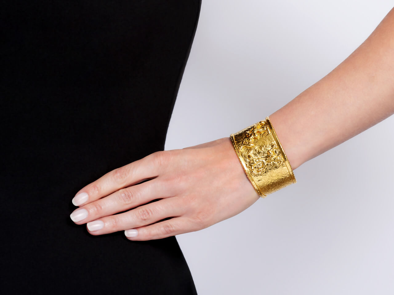 Jean Mahie 'Charming Monsters' Cuff Bracelet in 22K