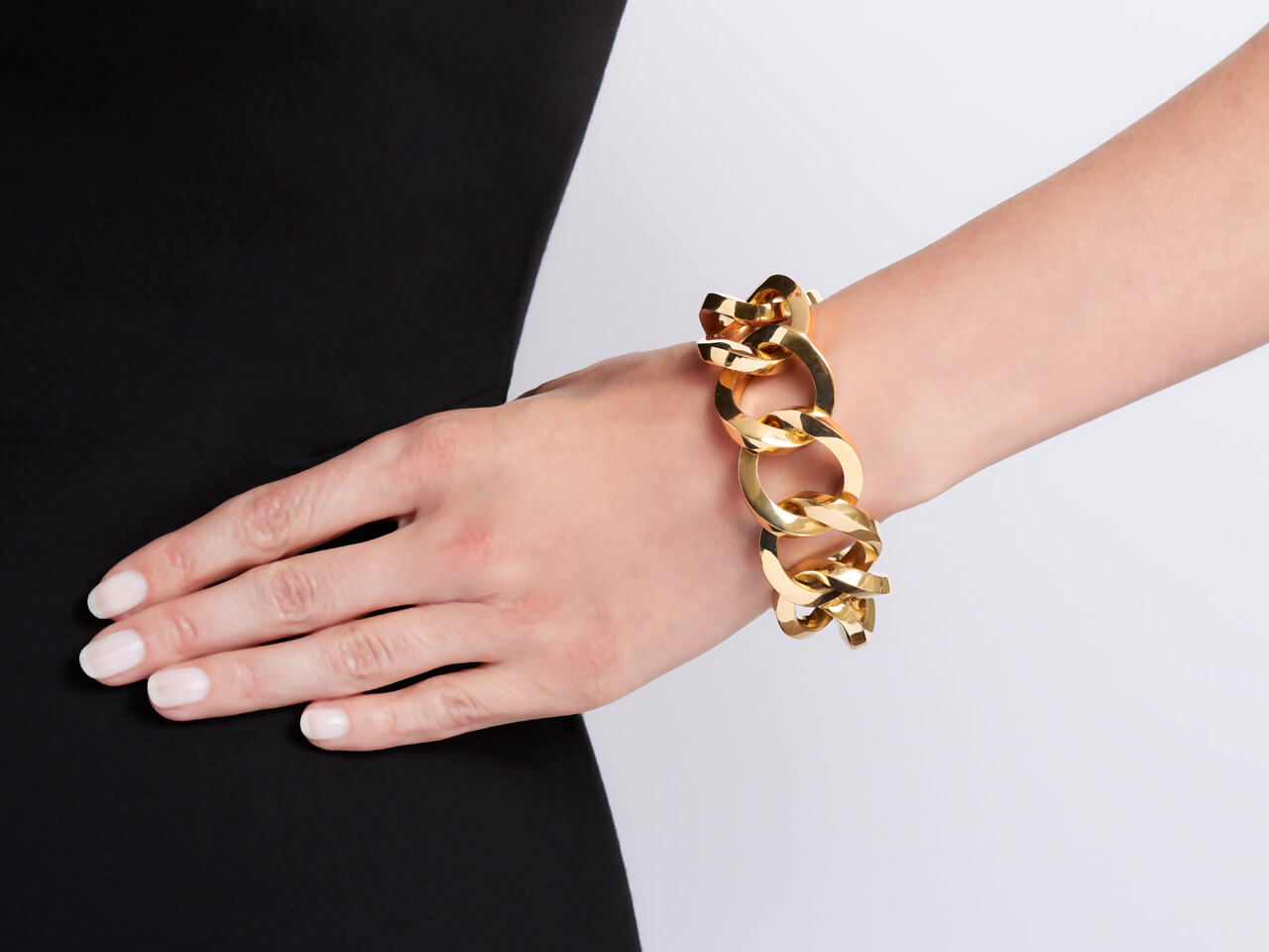 Italian Large Link Bracelet in 18K Gold, by Beladora