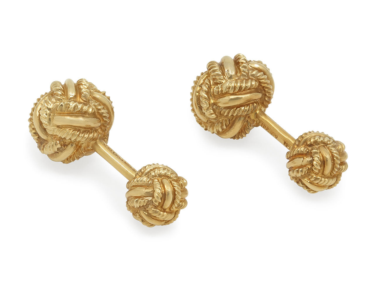 Tiffany & Co. Schlumberger Woven 'Love Knot' Cufflinks in 18K Gold