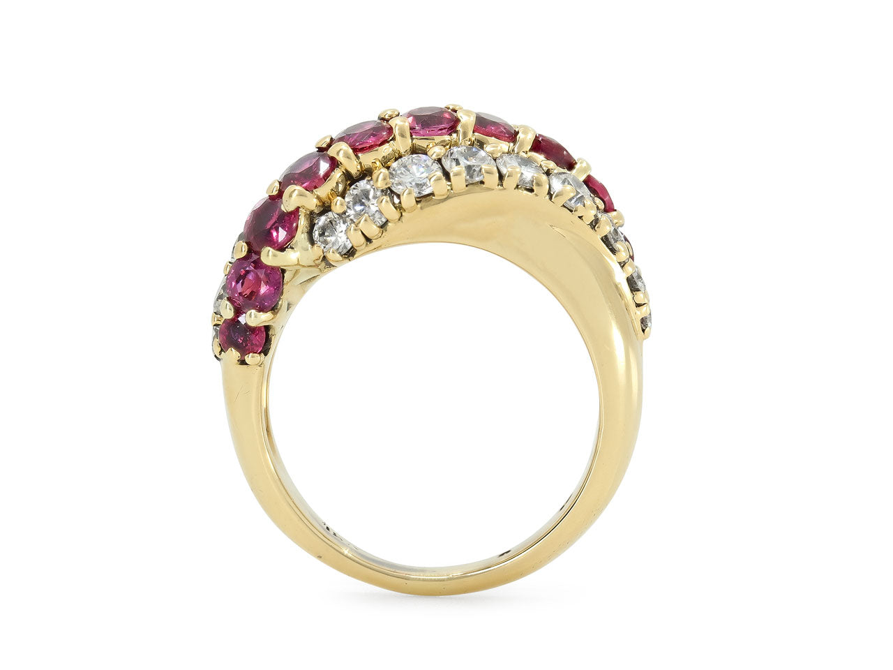 Hammerman Brothers Ruby and Diamond Ring in 18K Gold