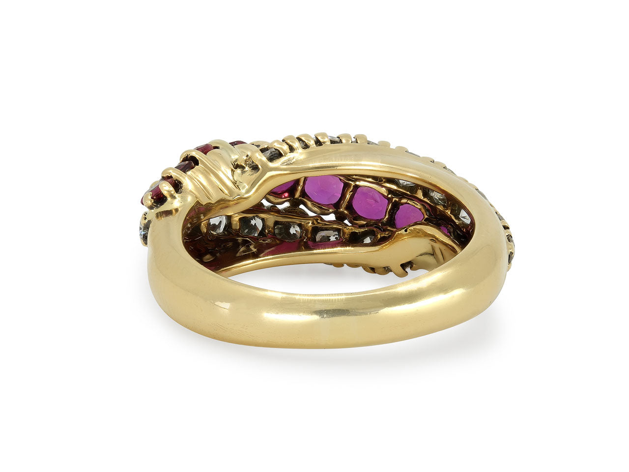 Hammerman Brothers Ruby and Diamond Ring in 18K Gold