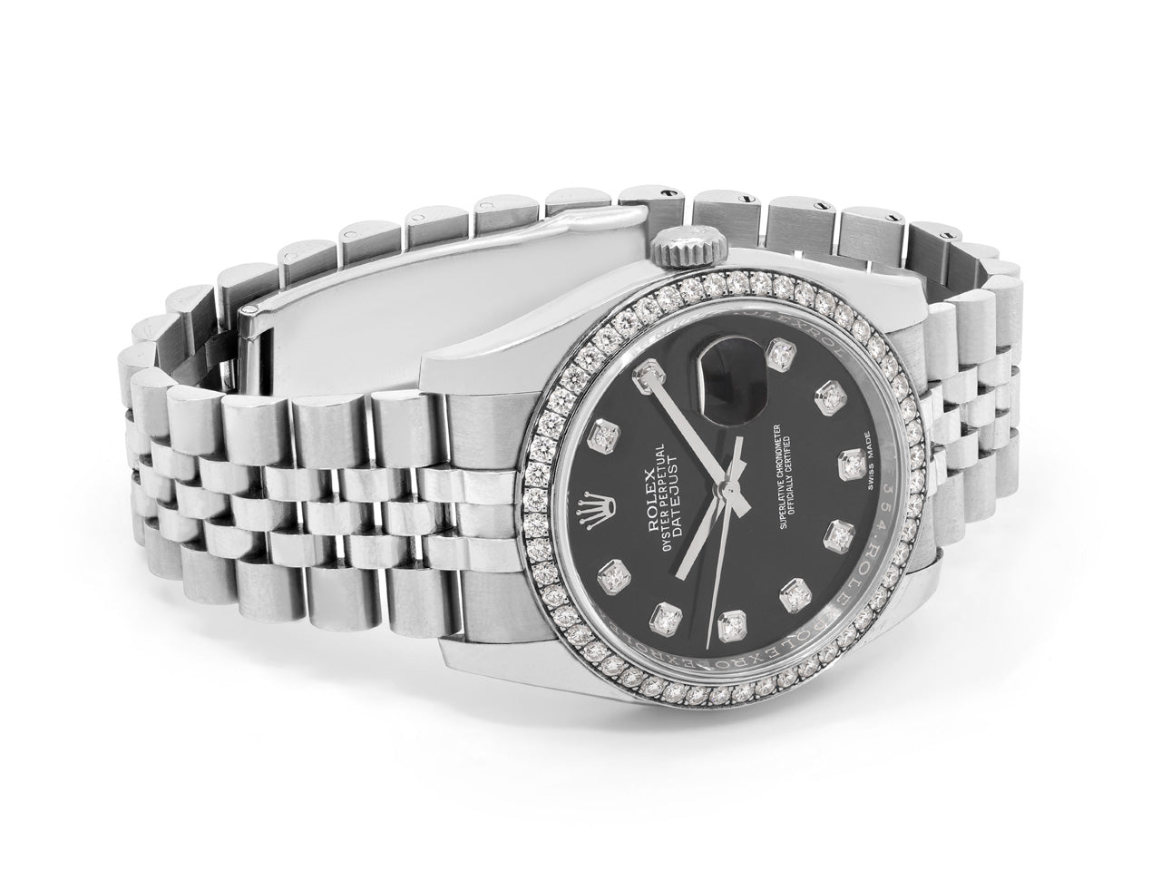 Rolex 'Datejust' 36 in Steel, with Diamond Bezel and Dial