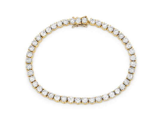 Diamond Line Bracelet in 18K Gold