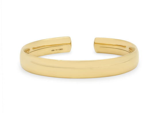 Italian Flexible Cuff Bracelet in 18K Gold, by Beladora