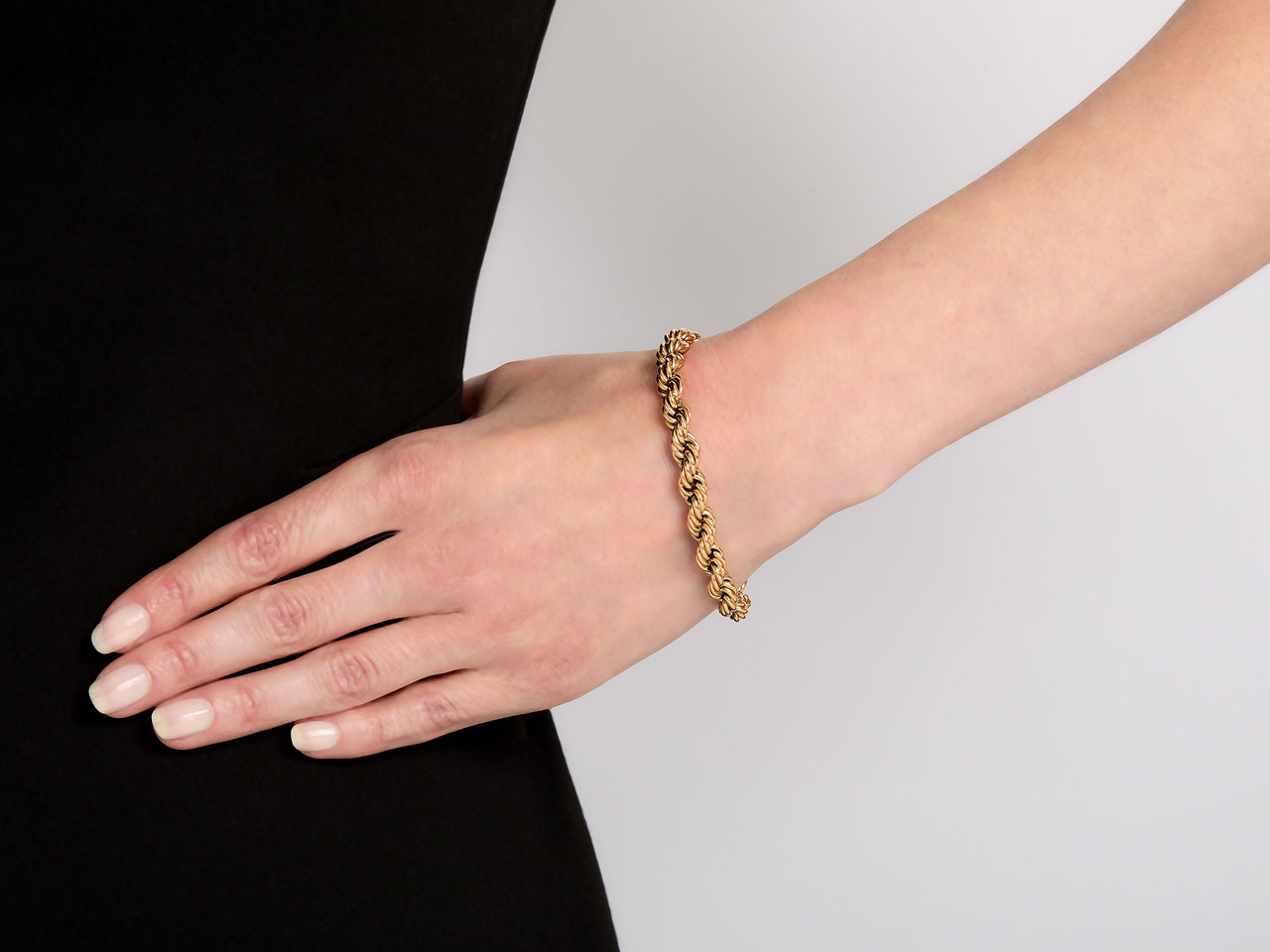 Twisted Rope Bracelet in 18K Gold