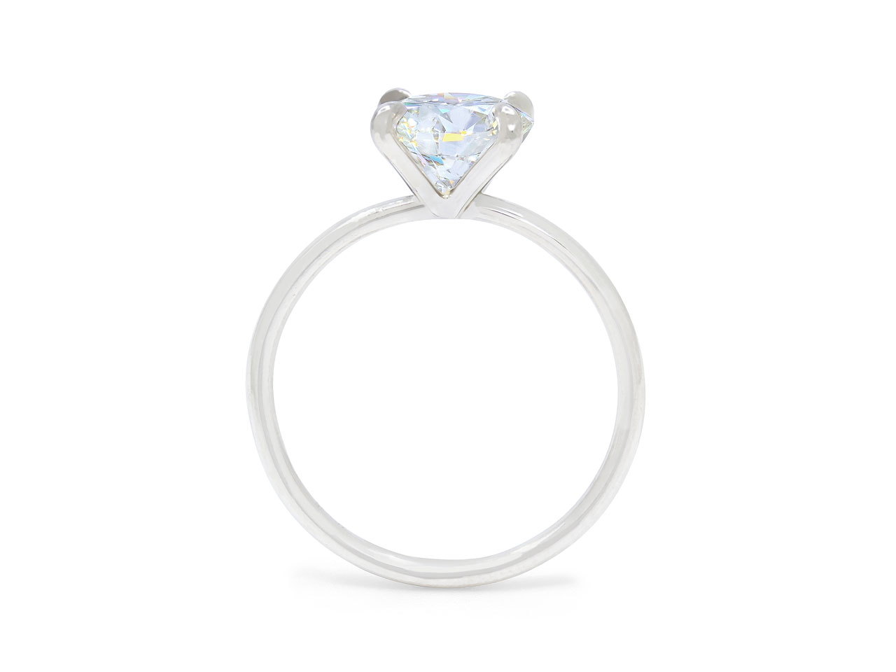 1.53 Carat H/VS1 Round Brilliant-cut Diamond, in a Platinum Band