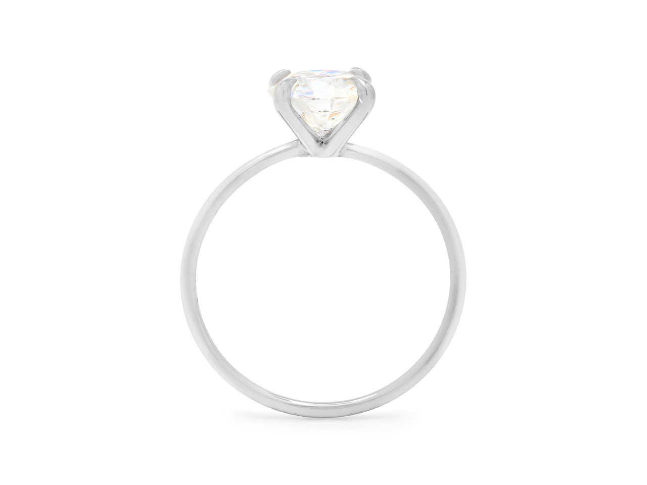 1.13 Carat G/VS2 Round Brilliant-cut Diamond, in a Platinum Band