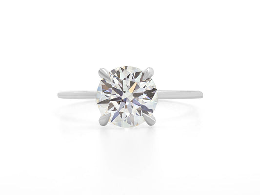 1.54 Carat F/VS2 Round Brilliant-cut Diamond, in a Platinum Band