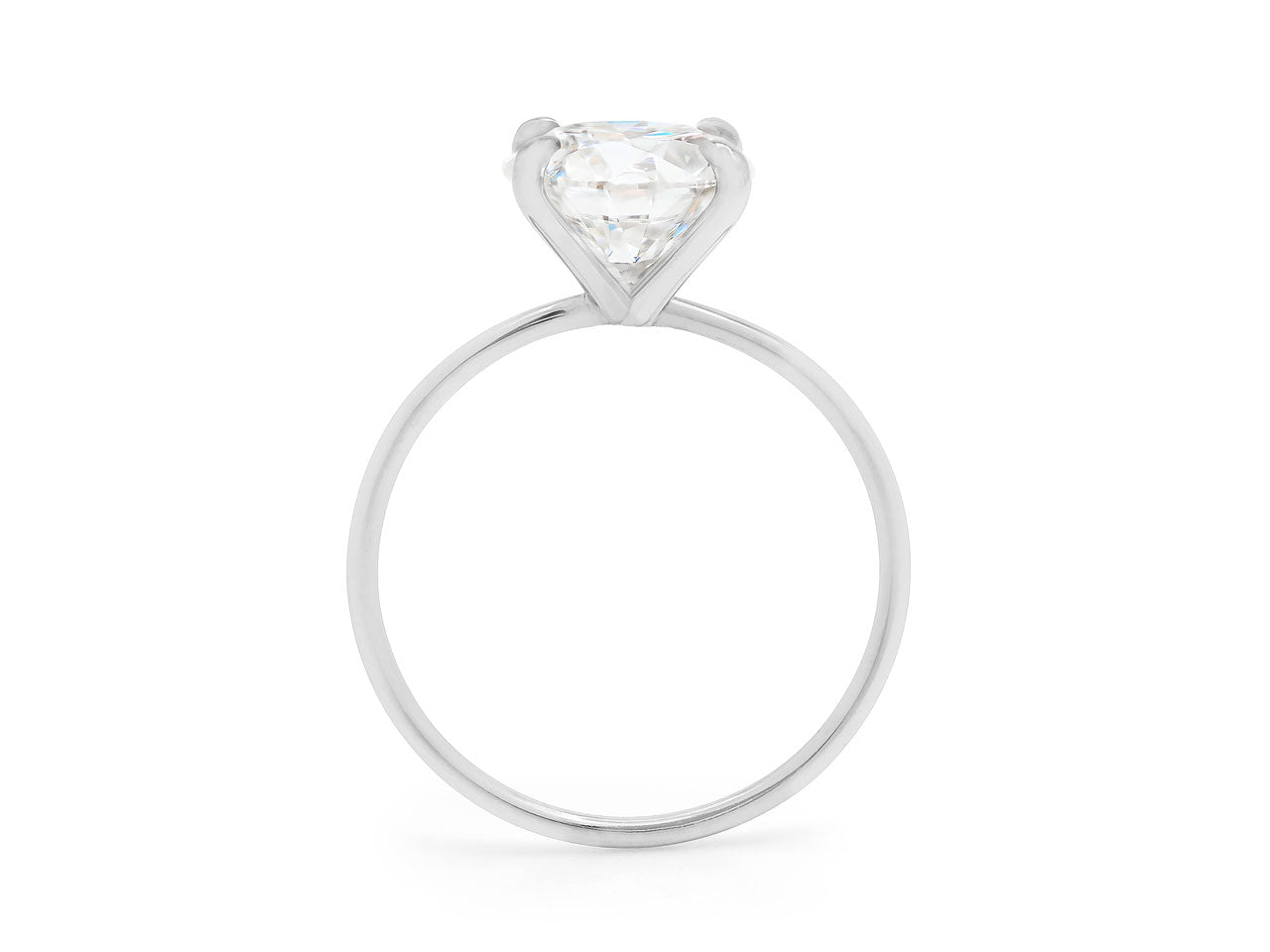 2.08 Carat F/VS2 Round Brilliant-cut Diamond, in a Platinum Band