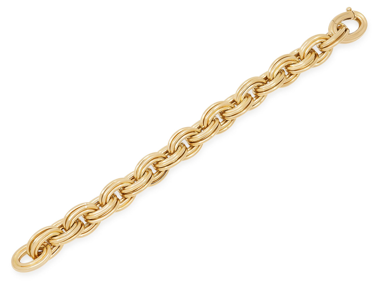 Italian Oval Link Bracelet in 18K Gold, by Beladora