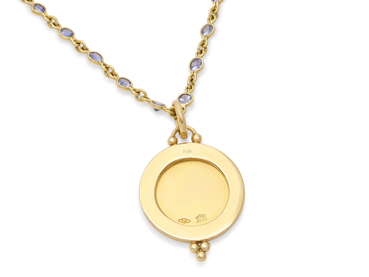 Temple St. Clair Sapphire Angel Necklace in 18K Gold