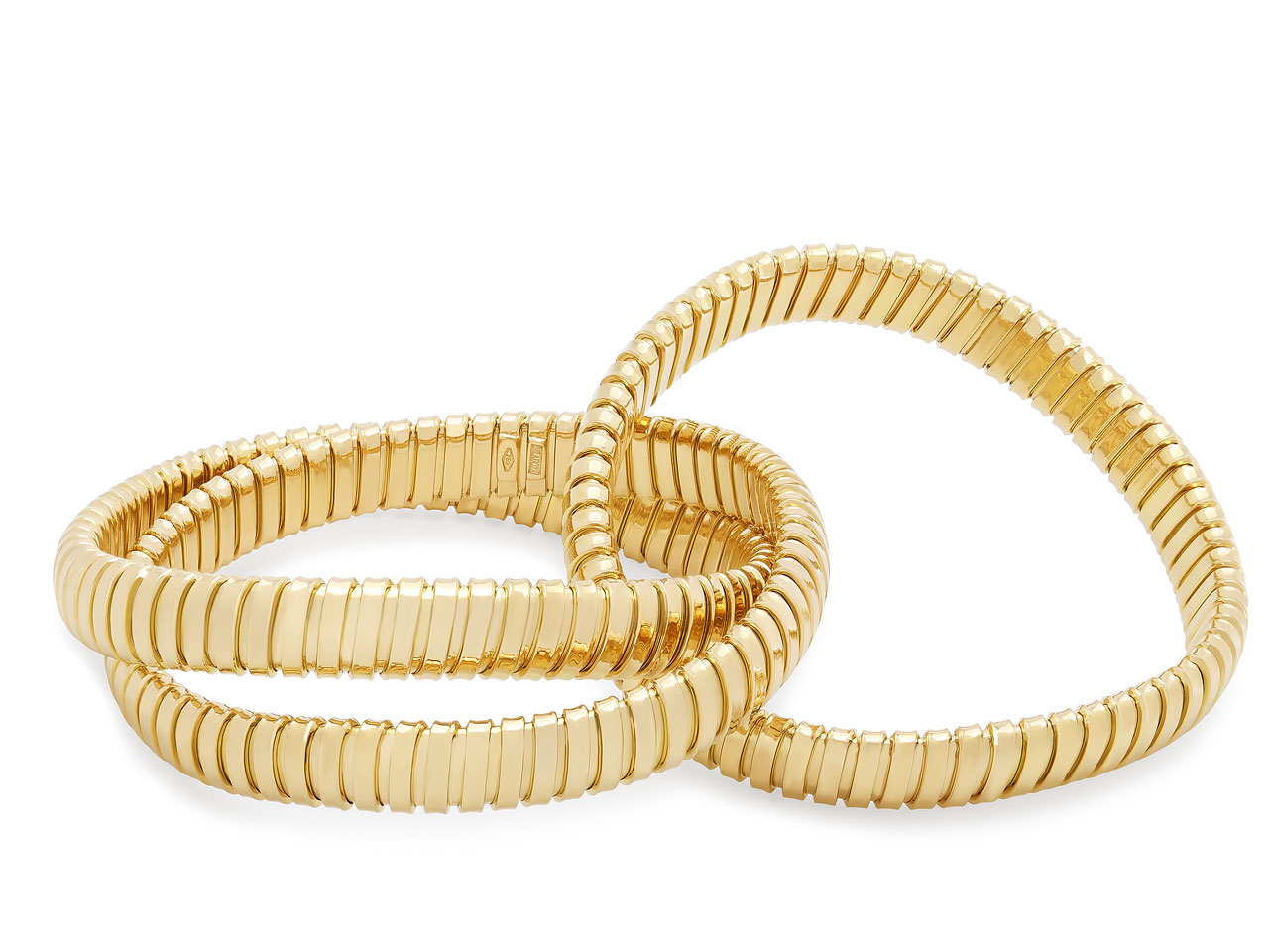 Rolling Bracelet in 18K Yellow Gold, 9mm, Large Wrist Size, by Beladora