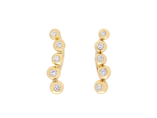 Beladora 'Bespoke' Diamond Ear Climbers in 18K Gold