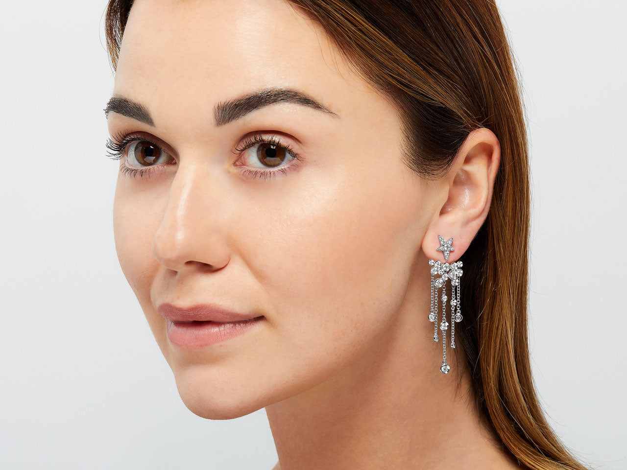 Giorgio Armani 'Firmamento' Diamond Earrings in 18K White Gold