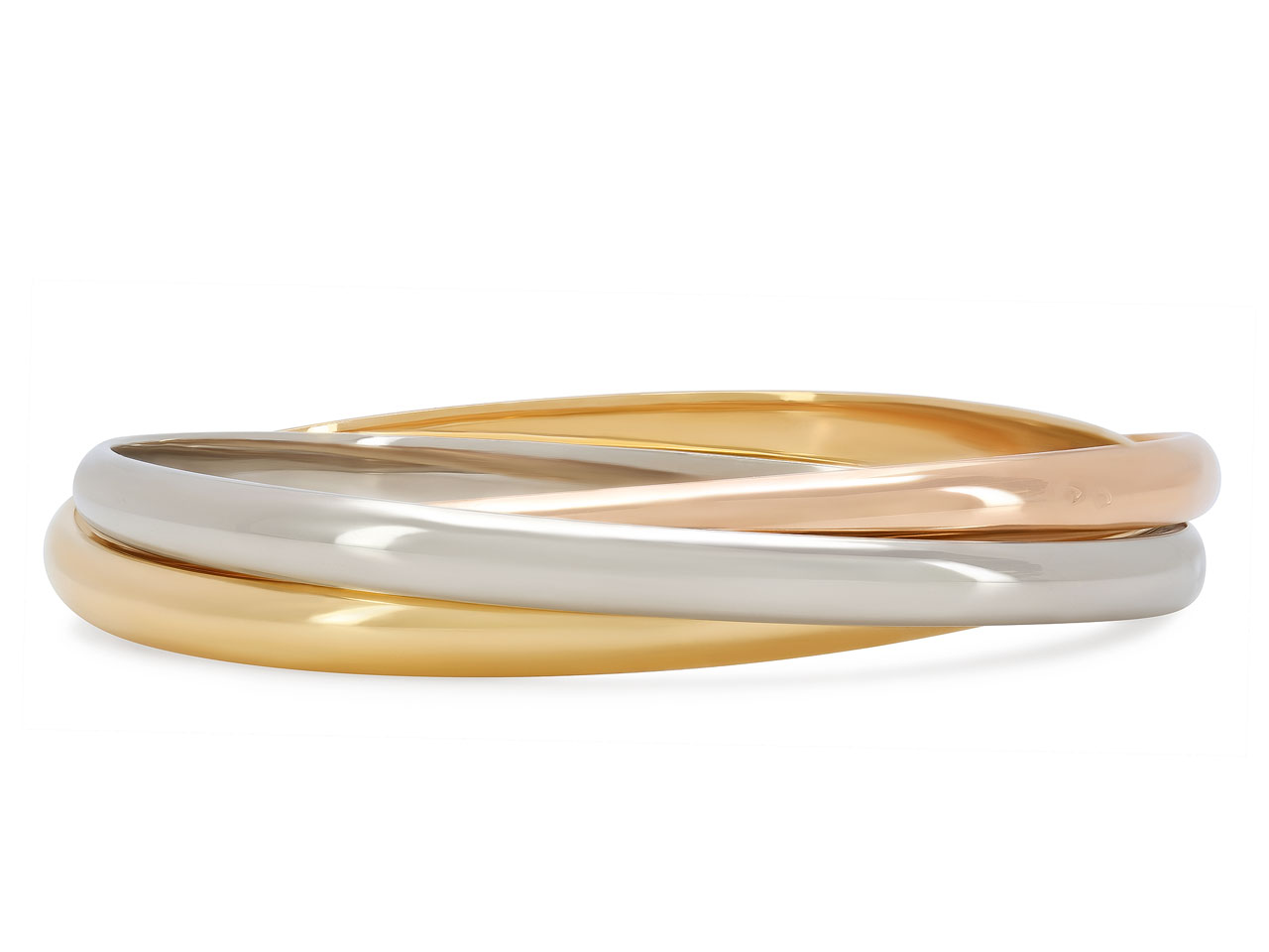 Cartier 'Trinity' Tri-Color Bangle in 18K Gold