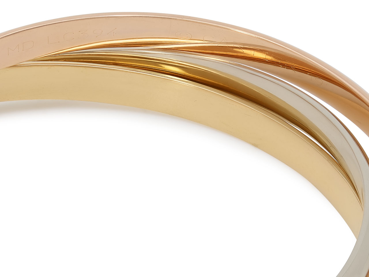 Cartier 'Trinity' Tri-Color Bangle in 18K Gold