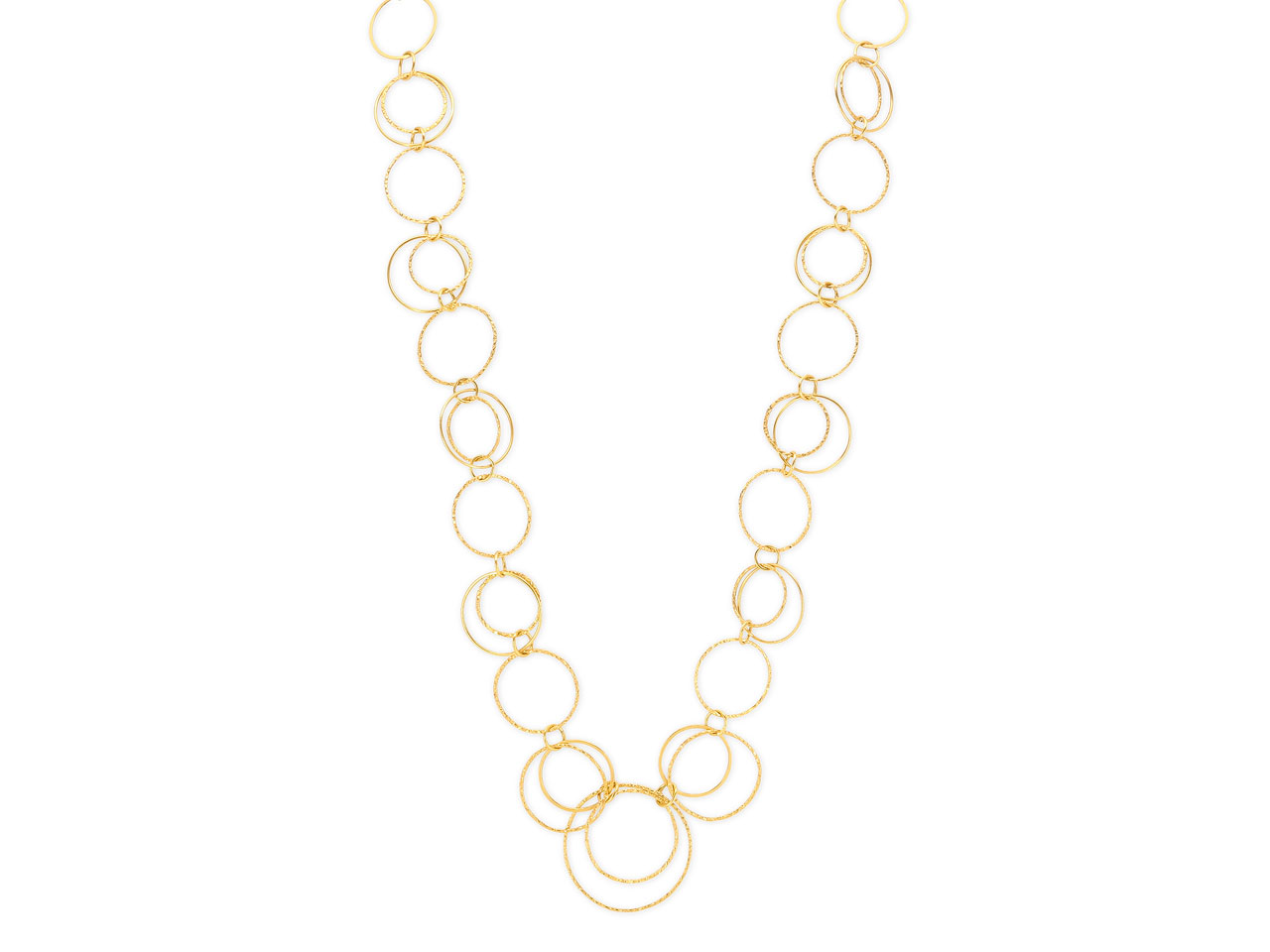 Circle Link Necklace in 18K Gold