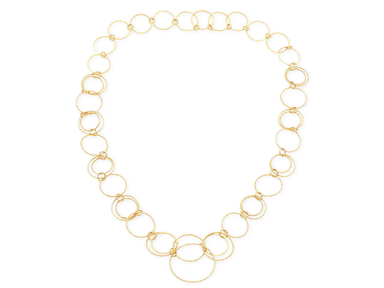 Circle Link Necklace in 18K Gold