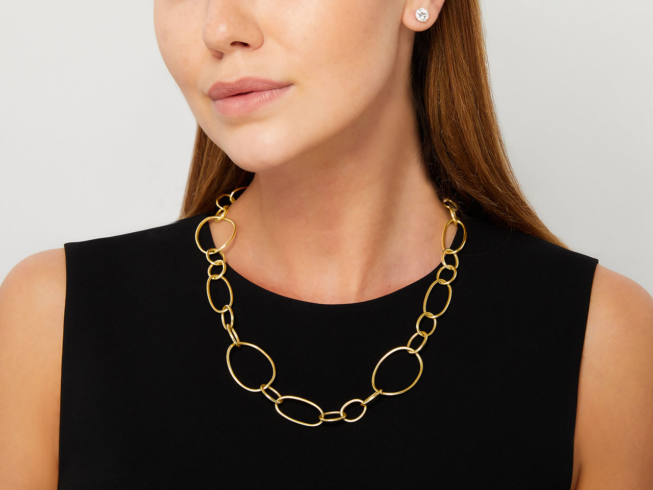 Multi-Link Necklace in 18K Gold