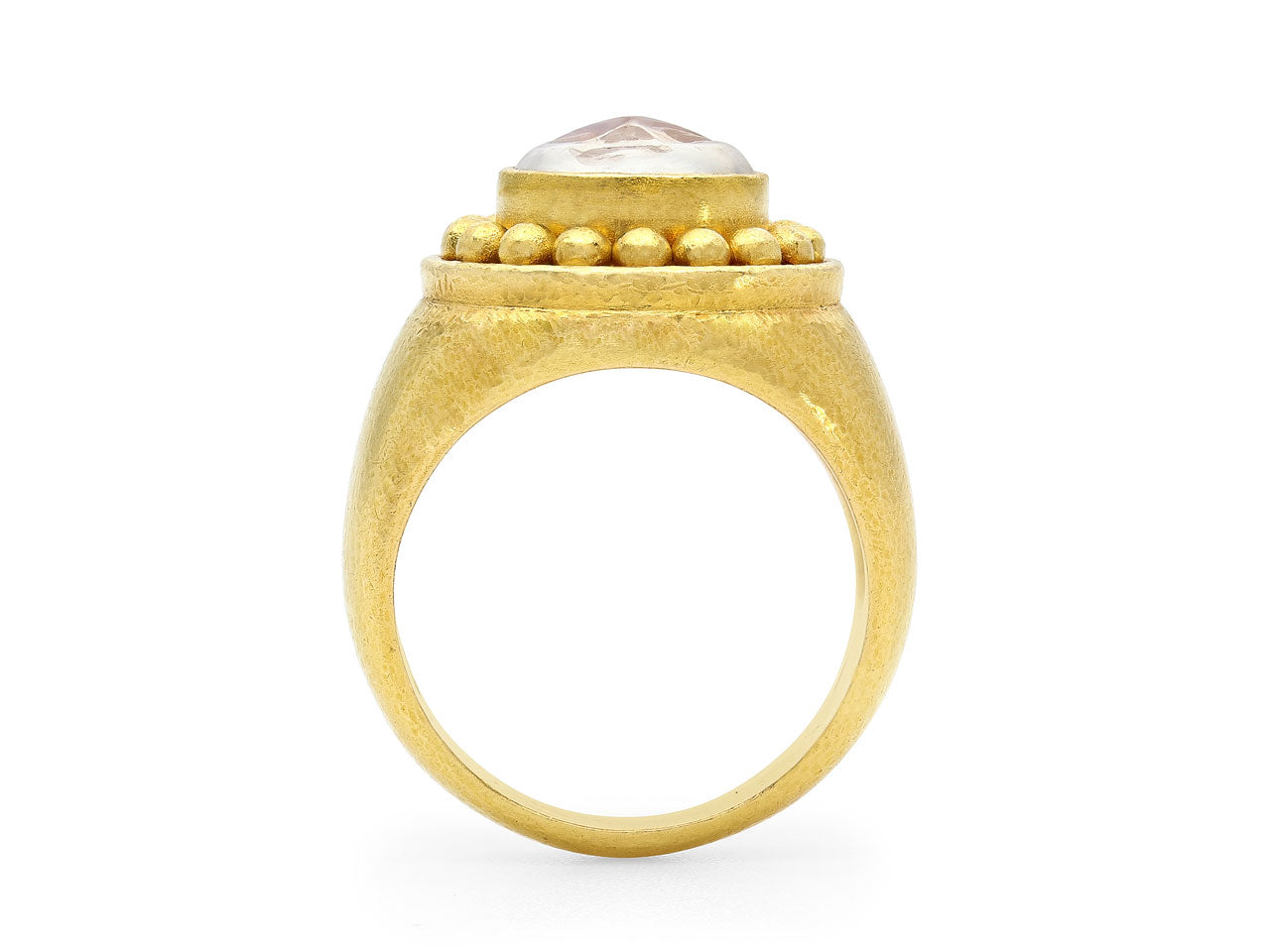 Elizabeth Locke Moonstone Intaglio Ring in 18K Gold