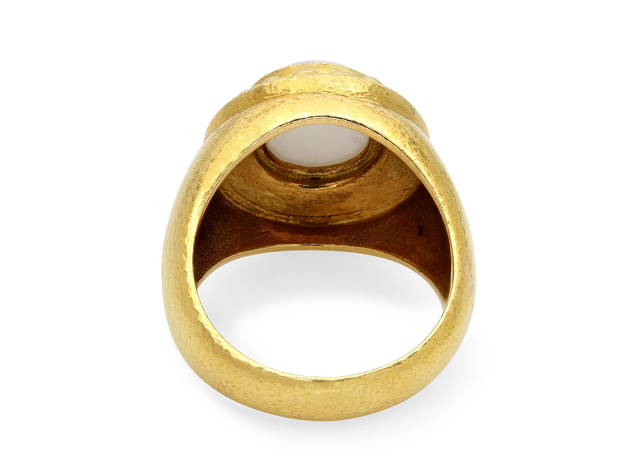 Elizabeth Locke Moonstone Intaglio Ring in 18K Gold