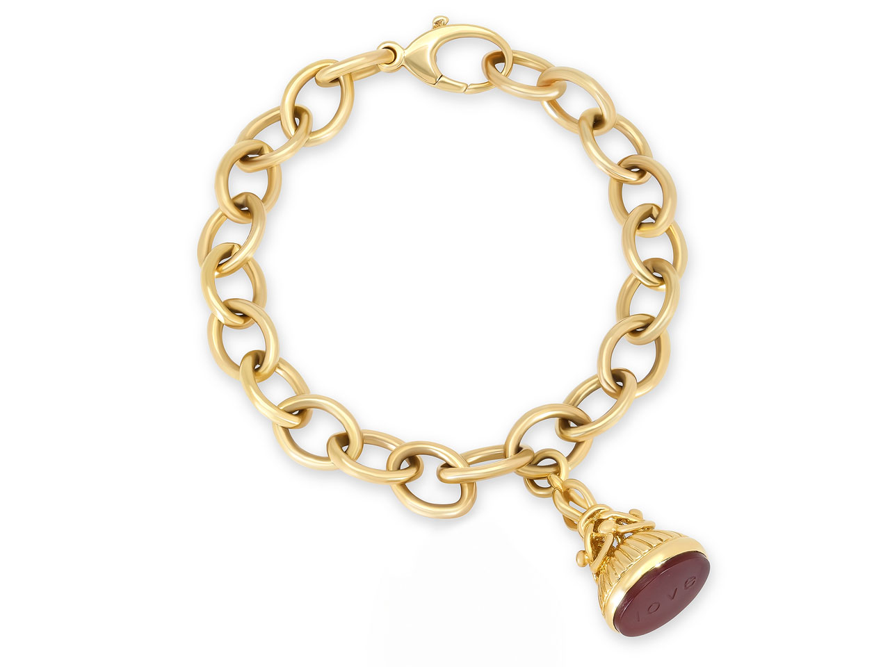 Fob Charm Bracelet in 18K Gold