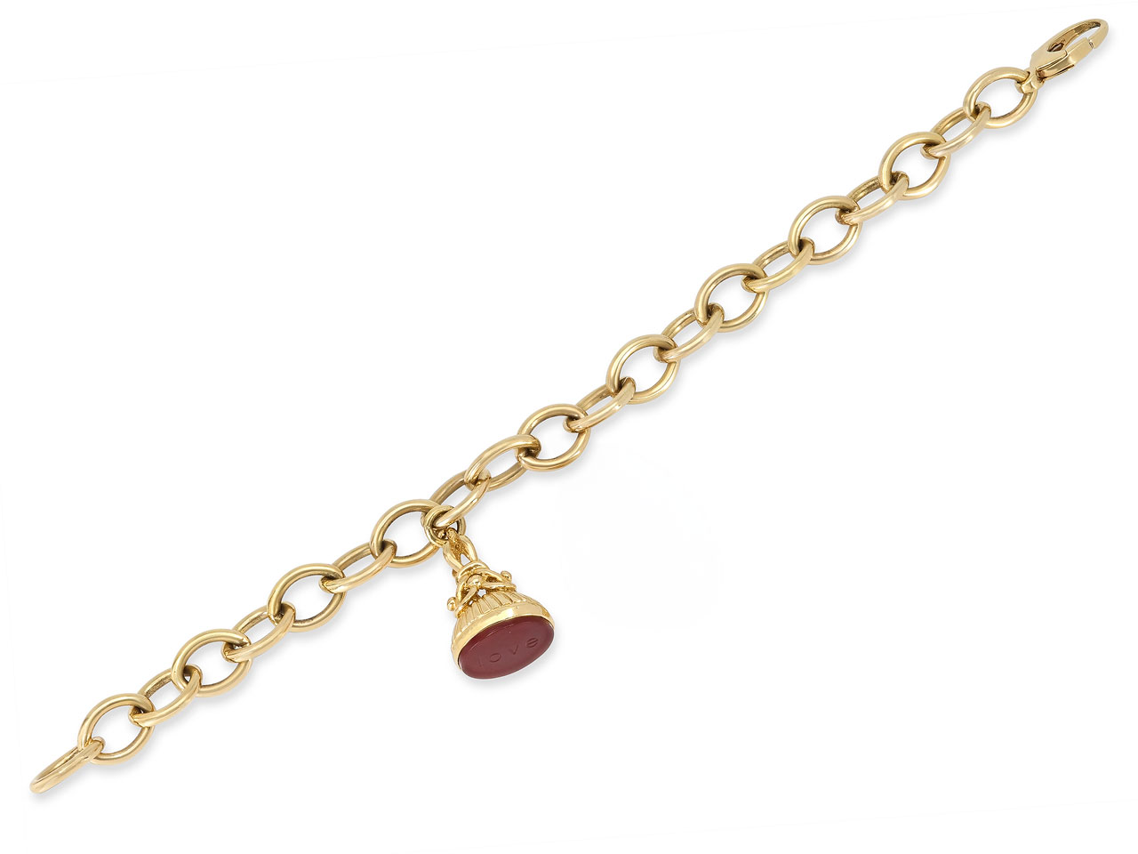 Fob Charm Bracelet in 18K Gold