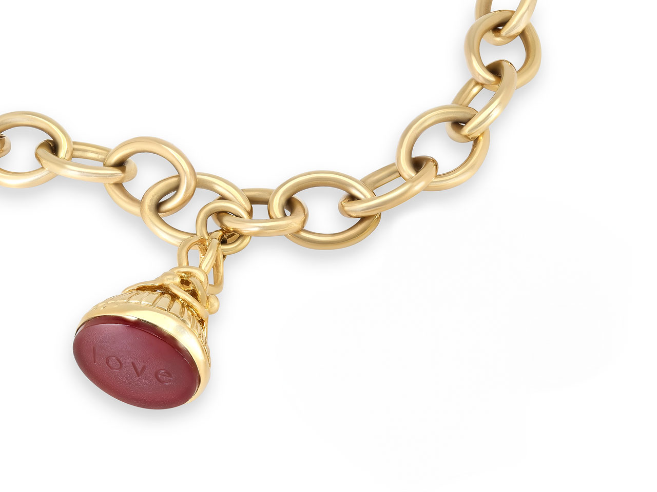 Fob Charm Bracelet in 18K Gold