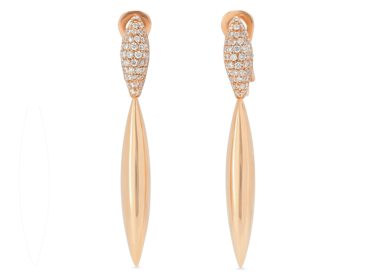 Mattia Cielo 'Ghiaccio' Diamond Earrings in 18K Rose Gold