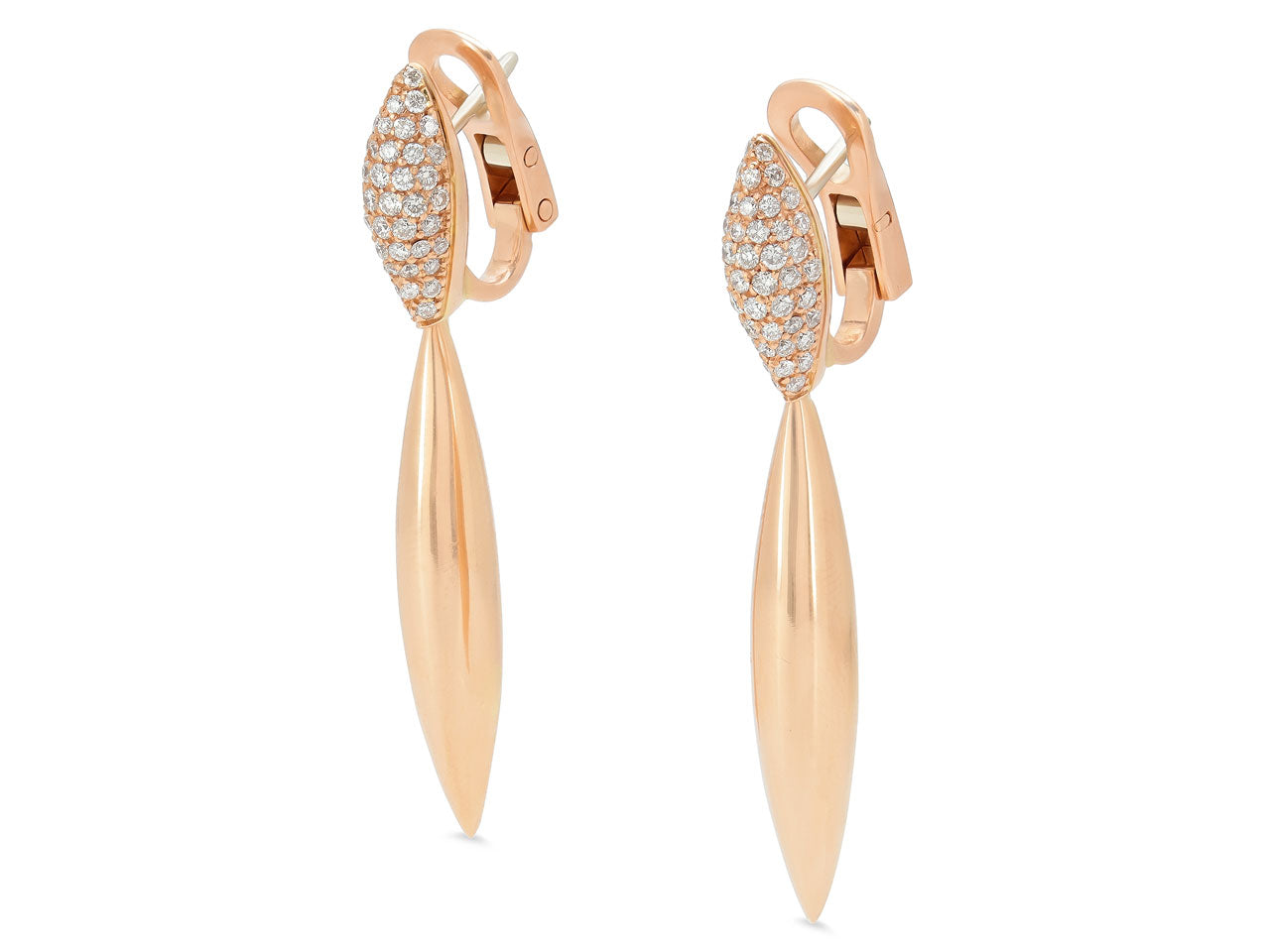 Mattia Cielo 'Ghiaccio' Diamond Earrings in 18K Rose Gold