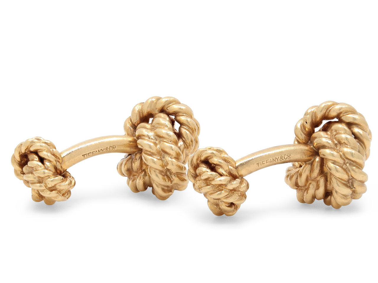 Tiffany & Co. Woven Knot Cufflinks in 14K Gold