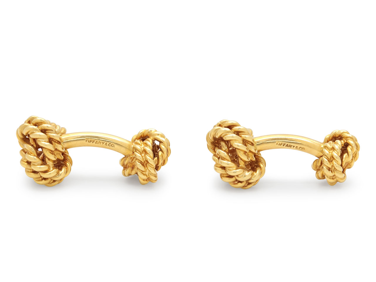 Tiffany & Co. Woven Knot Cufflinks in 18K Gold