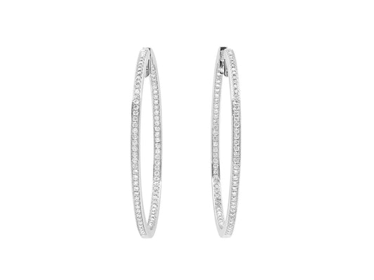 Gubelin Diamond Hoops in 18K White Gold