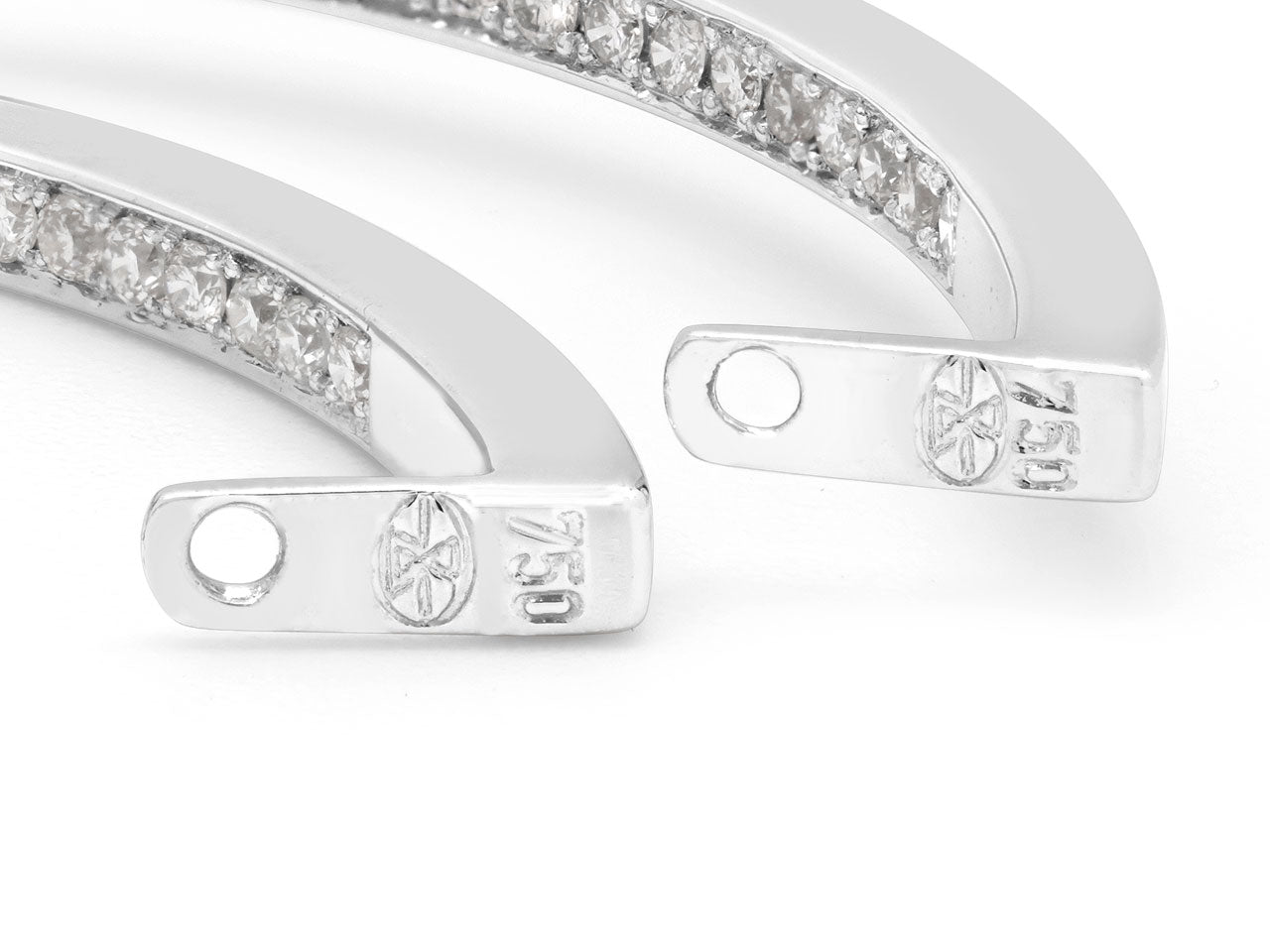 Gubelin Diamond Hoops in 18K White Gold