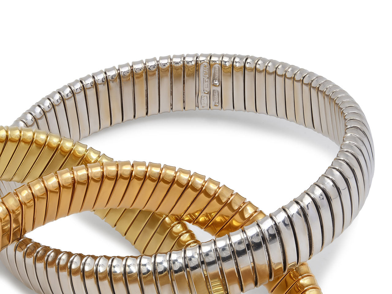 Sidney Garber Tri Gold Rolling Bracelet in 18K Gold, 12 mm