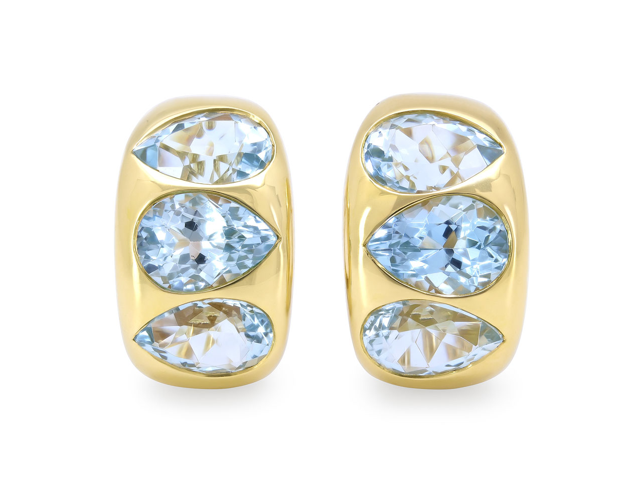 Temple St. Clair Aquamarine Earrings in 18K Gold