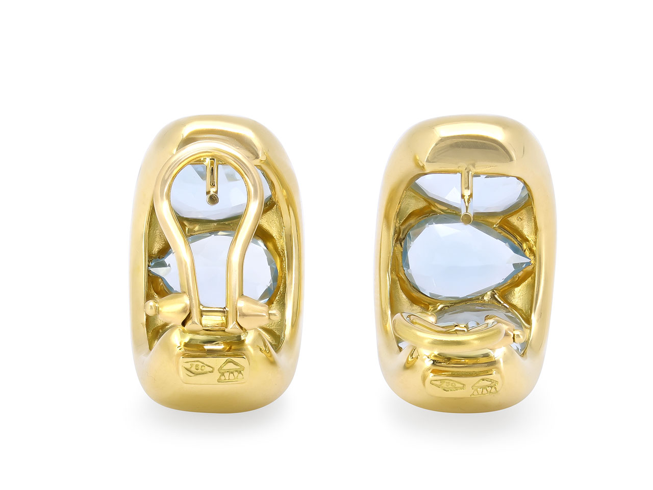 Temple St. Clair Aquamarine Earrings in 18K Gold