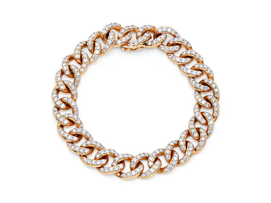 Leo Pizzo Diamond Link Bracelet in 18K Rose Gold