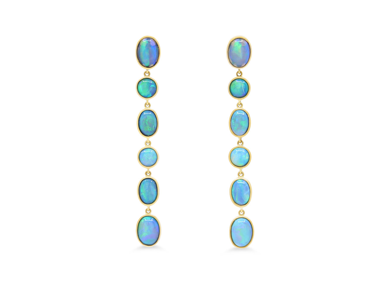 Katherine Jetter Opal Line Earrings in 18K Gold