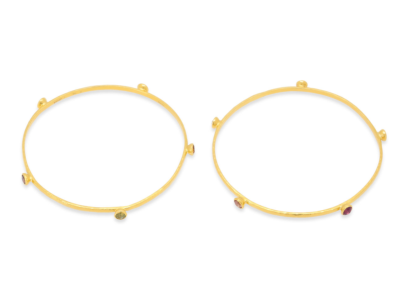 Pair of Gurhan 'Skittle' Bracelets in High Karat Gold