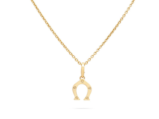 Cartier Horseshoe Charm Necklace in 18K Gold