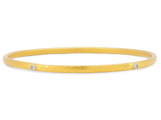 Gurhan 'Hoopla' Diamond Bangle Bracelet in High Karat Gold, 3 mm