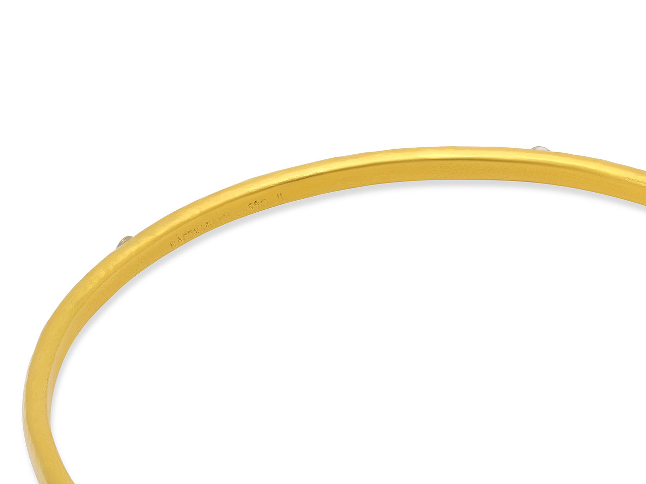 Gurhan 'Hoopla' Diamond Bangle Bracelet in High Karat Gold, 3 mm