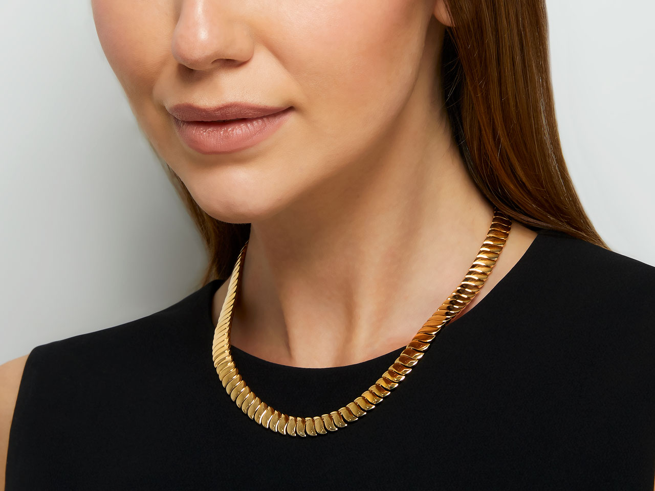 Flexible Link Necklace in 18K Gold, by Beladora