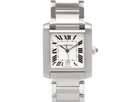 Cartier 'Tank Française' Watch in Stainless Steel, 28 mm