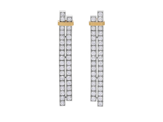 Tiffany & Co. 'Edge' Drop Earrings in Platinum and 18K Gold