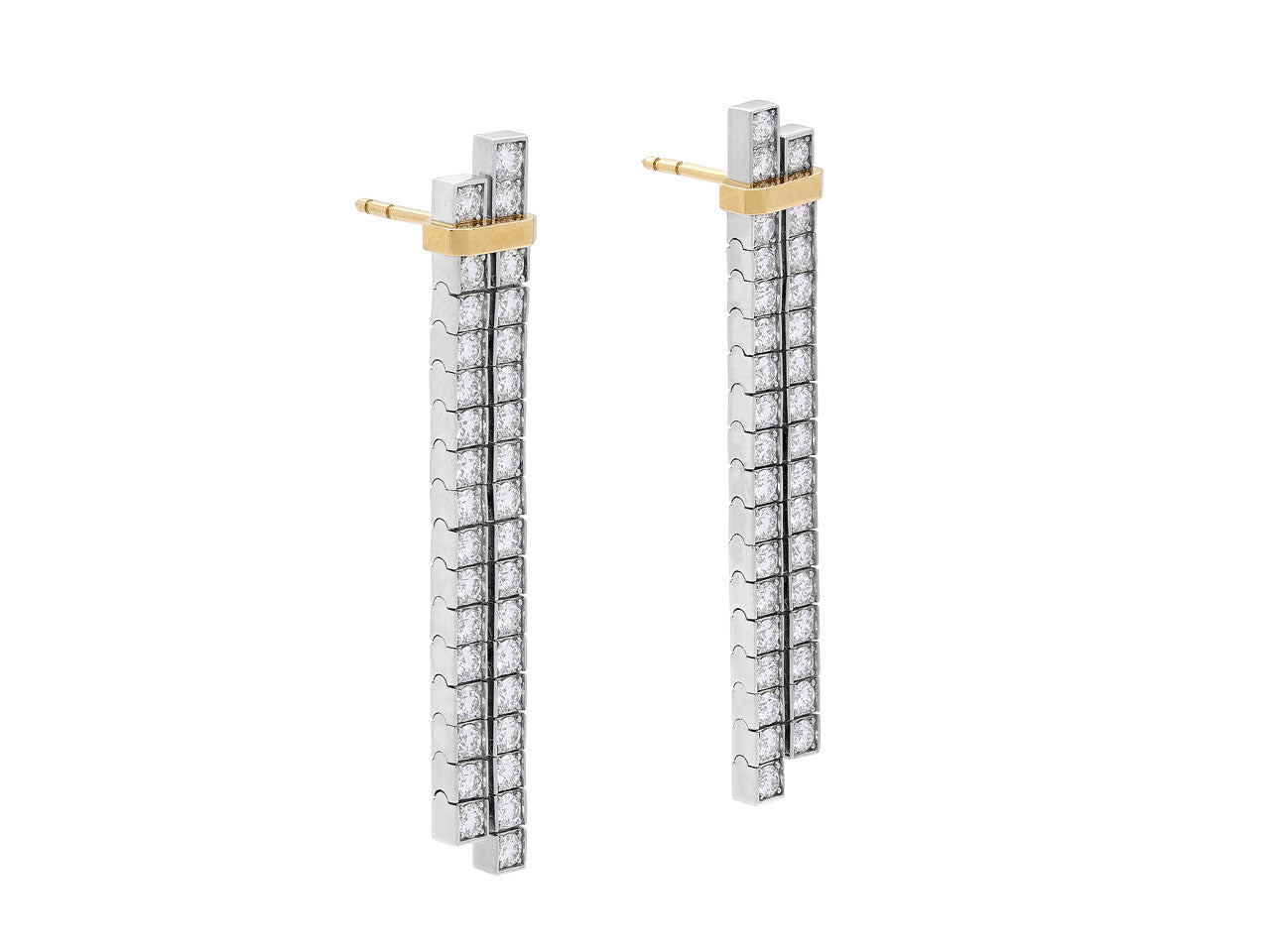 Tiffany & Co. 'Edge' Drop Earrings in Platinum and 18K Gold