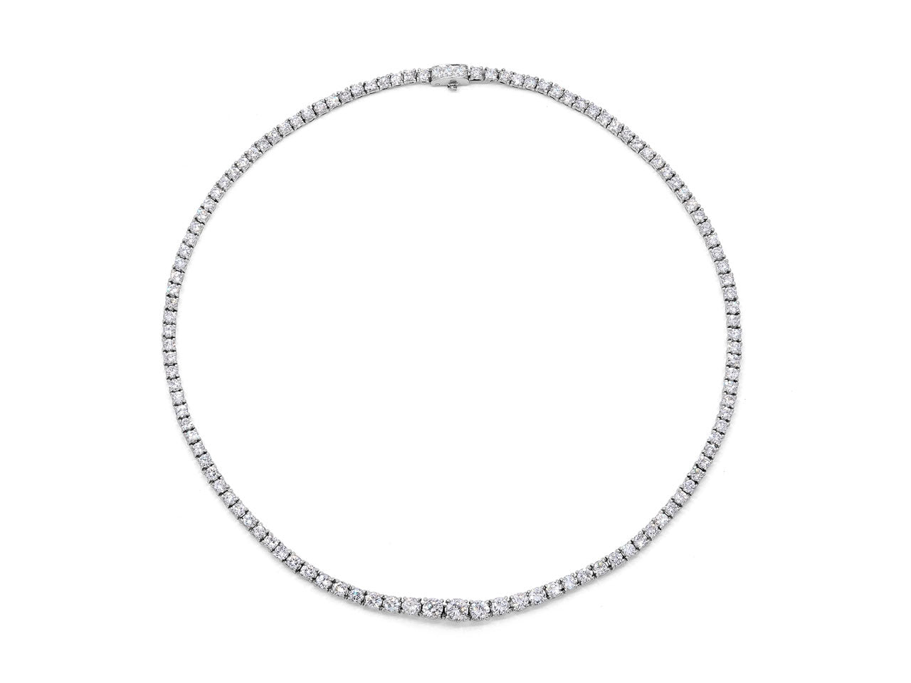 Diamond Rivière Necklace in Platinum