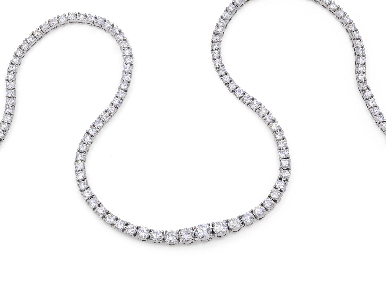 Diamond Rivière Necklace in Platinum