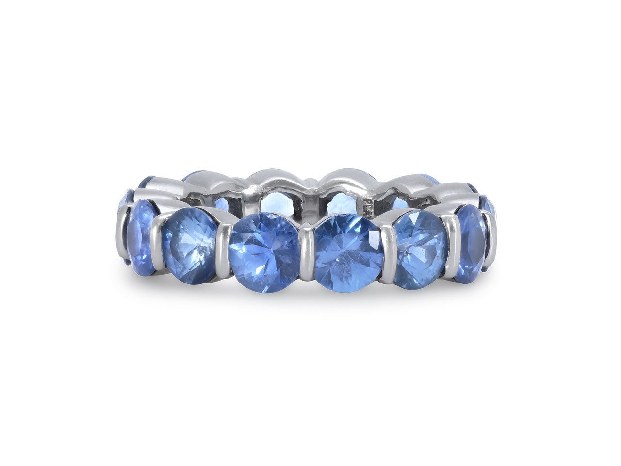 Gemlok Sapphire Eternity Band in Platinum